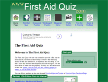 Tablet Screenshot of firstaidquiz.com